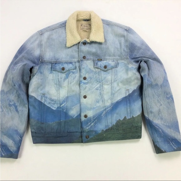 Rare Find Polo Ralph Lauren Mountainscape Denim Jacket. NWT. Size Medium. - Picture 8 of 10